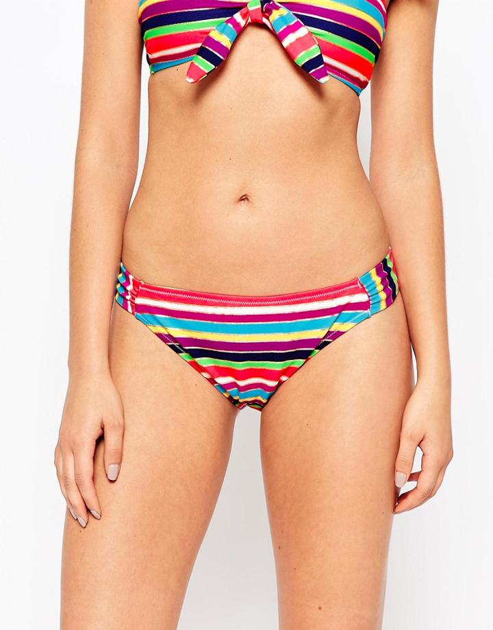 Marie Meili Orlando Stripe Bikini Bottoms - Midnight Blue Stripe