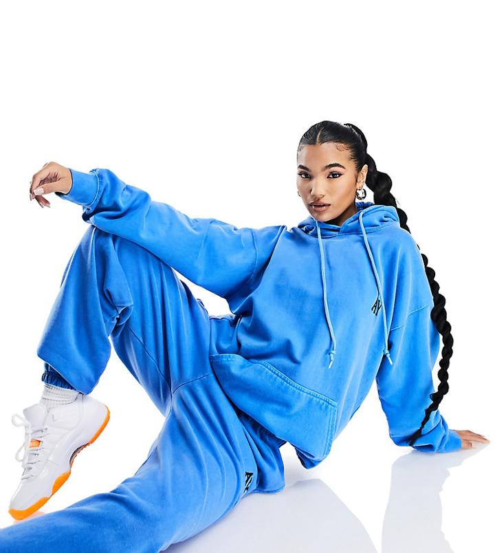 Asyou Branded Set Hoodie In Blue-blues