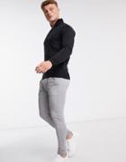 French Connection Soft Touch Half Zip Knit Sweater In Navy