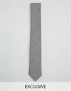 Heart & Dagger Blade Tie In Houndstooth - Black