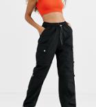 Collusion Petite Nylon Pants With Pockets