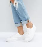 New Look Lace Up Sneaker-white