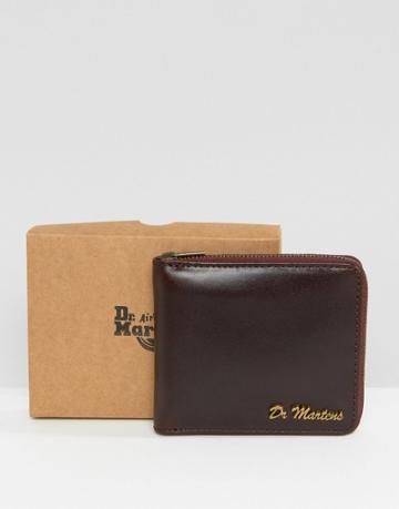 Dr Martens Leather Zip Around Wallet - Brown