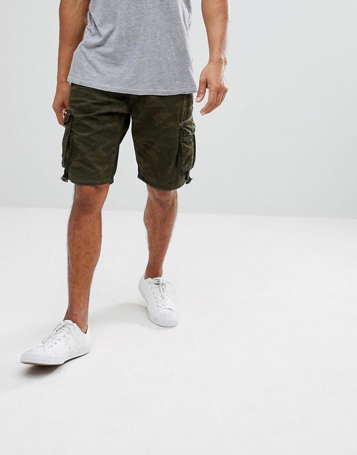 Brave Soul Utility Basic Cargo Shorts - Green