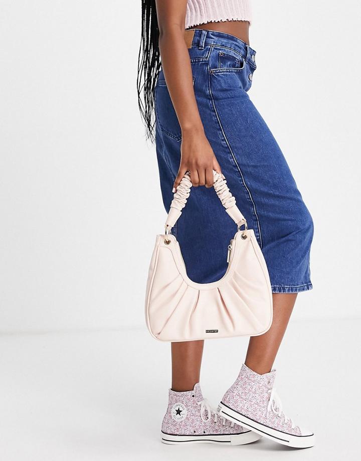 Skinny Dip Sara Ruched Shoulder Bag In Pale Pink-neutral