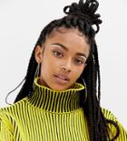 Collusion Ribbed Sweater With High Neck - Yellow