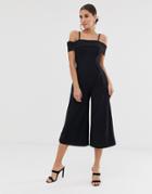 Koco & K Bardot Cami Strap Jumpsuit In Black