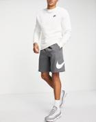 Nike Club Fleece Hbr Shorts In Charcoal Heather-gray