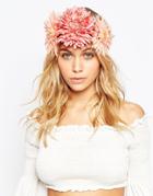 Asos Festival Flower Burst Headband - Blush
