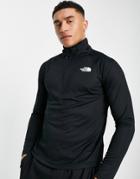 The North Face Flex Ii 1/4 Zip Long Sleeve Top In Black