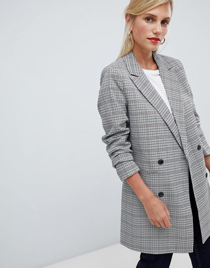 Vila Check Oversized Blazer - Multi