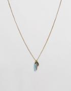 Asos Necklace With Mixed Burnished Charms - Gold