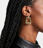 Asos Design 14k Gold Plated Earrings In Hammered Doorknocker Design In Gold Tone