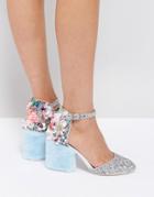 Asos Paparazzi Embellished Heels - Silver