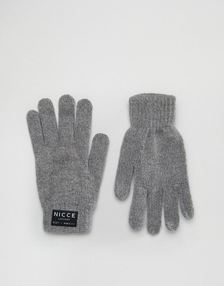 Nicce Gloves In Gray - Gray