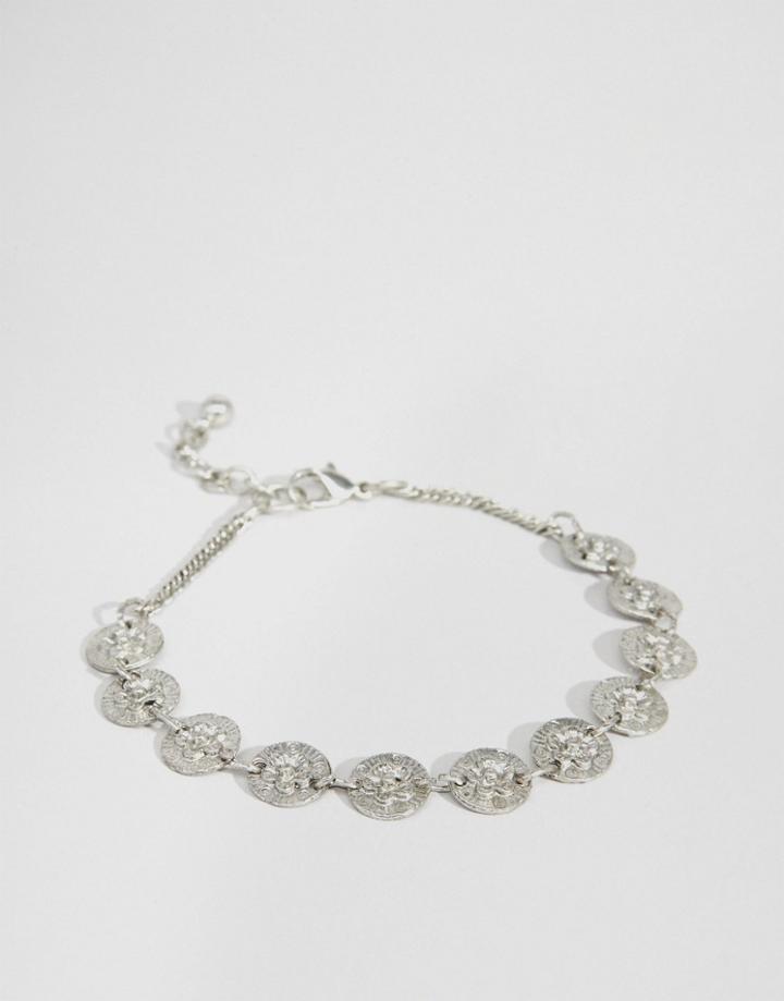 Asos Festival Triangle Anklet - Antique Silver