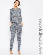 Asos Tall Lounge Jumpsuit In Marl - Denim Marl