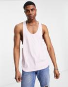 Asos Design Tank Top With Extreme Racer Back In Lilac-purple
