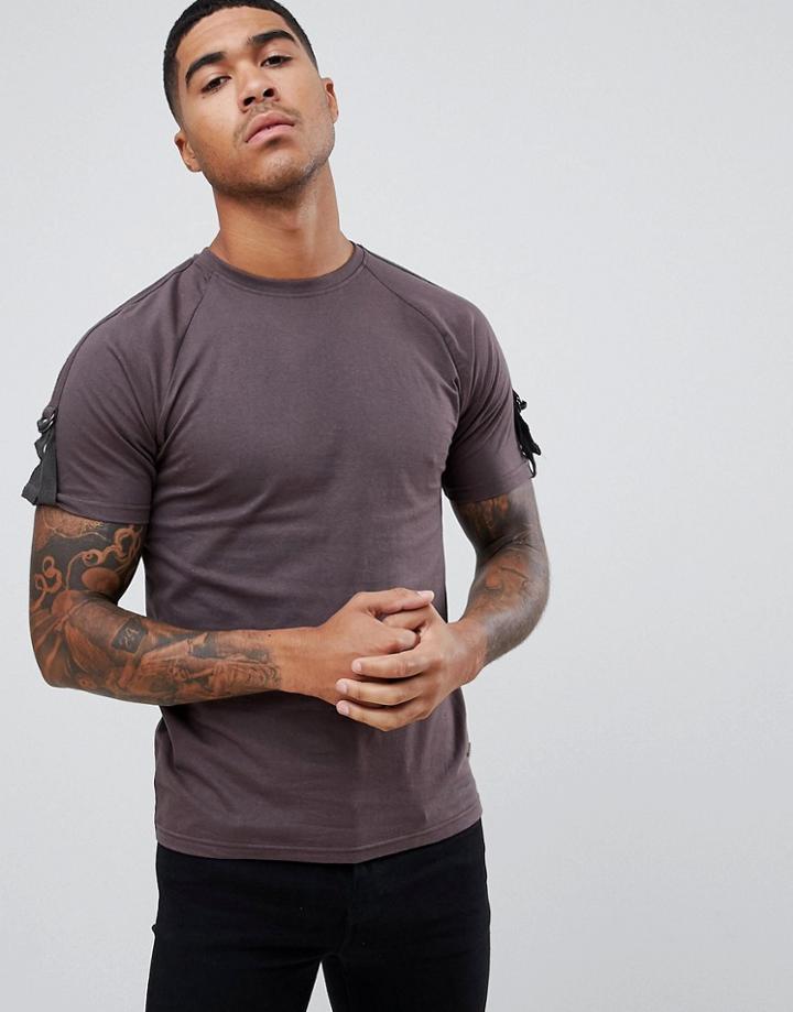 Soul Star Raglan T-shirt - Gray