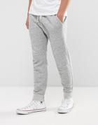 Abercrombie & Fitch Cuffed Joggers Core Slim Fit In Light Gray - Gray