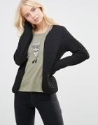Only Textured Knit Cardigan - Black
