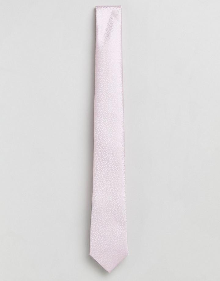 Burton Menswear Wedding Tie In Light Pink - Pink