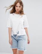 Heartbreak Distressed T-shirt - White