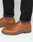 Red Tape Derby Shoes In Milled Tan - Tan