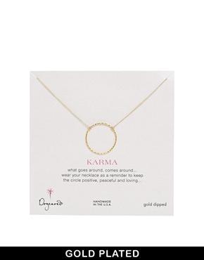 Dogeared Gold Plated Medium Sparkle Karma Necklace - Gold Plated