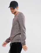 Asos Midweight Sweater In Rust - Brown