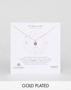 Dogeared Amethyst February Birthstone Necklace - Gold