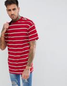 New Look Stripe T-shirt In Red - Red
