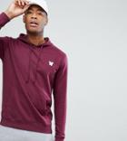 Good For Nothing Tall Hoodie In Burgundy With Chest Logo - Red