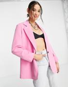 Only Oversized Blazer In Bright Pink