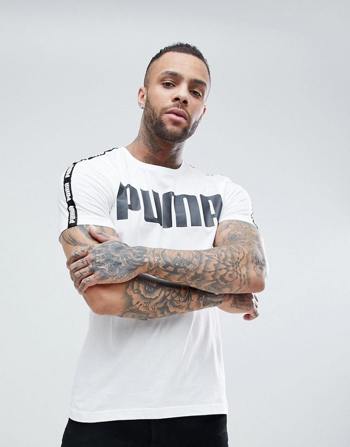 Puma Power Rebel Logo T-shirt - White