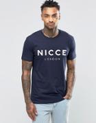 Nicce London Logo T-shirt - Navy