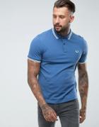 Fred Perry Slim Fit Tipped Polo In Soft Navy - Navy