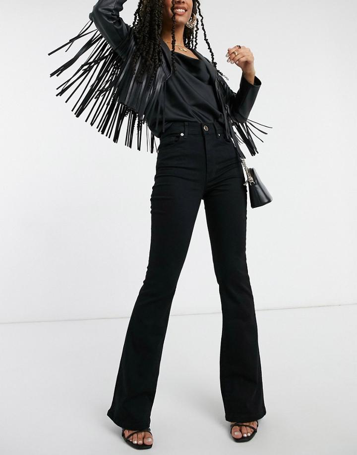 River Island Flare Jeans In Black