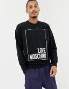 Love Moschino Embroidered Box Logo Sweater - Black