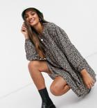 Vero Moda Petite Smock Dress In Black Ditsy Floral-multi