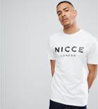 Nicce London Tall Logo T-shirt In White - White