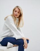 Jdy Olivia High Neck Soft Sweater - White