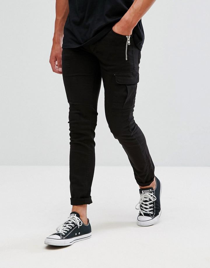Religion Cargo Twill Pants - Black
