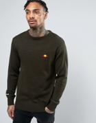 Ellesse Knitted Sweater With Small Logo - Green