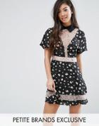Fashion Union Petite Mix And Match Printed Skater Dress - Multi