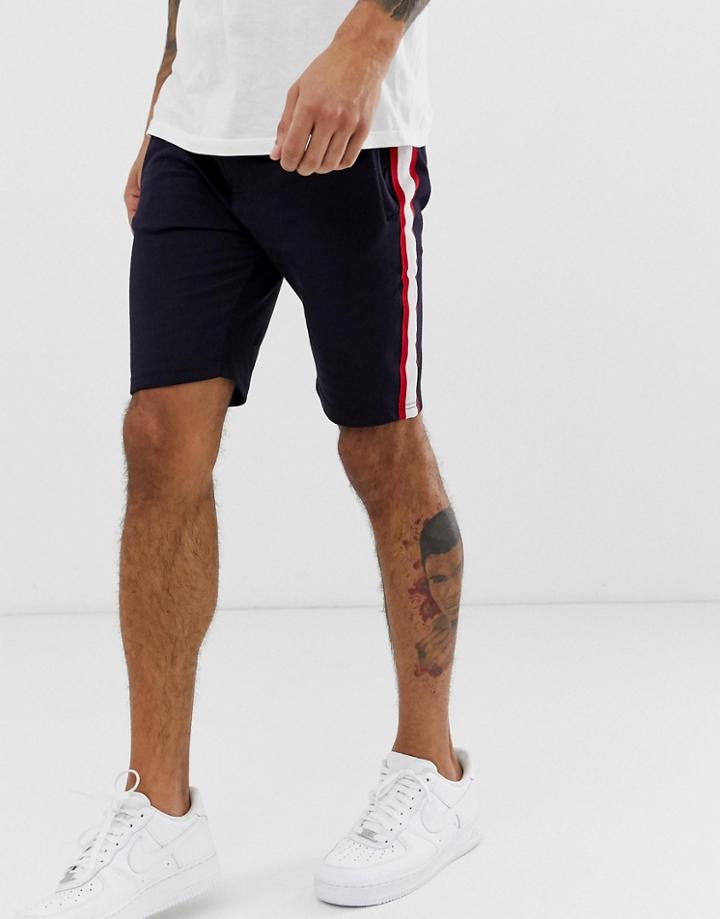 Soul Star Taping Jersey Shorts-navy