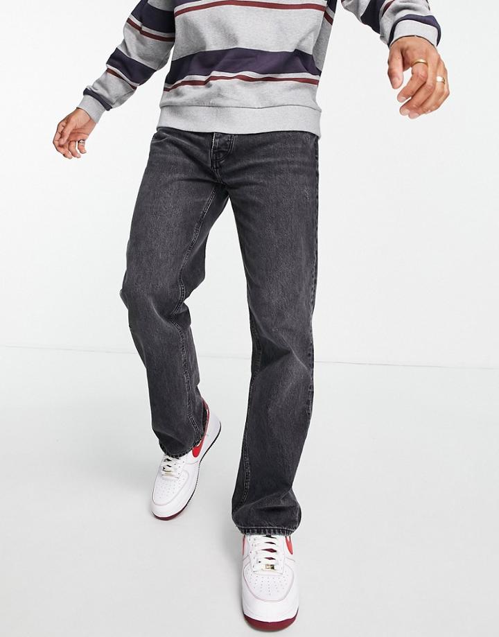 River Island Baggy Jeans In Black