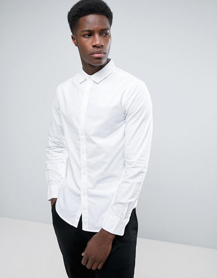 Bershka Smart Shirt In White - White