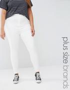 Missguided Plus Vice High Waisted Super Stretch Skinny Jean - White