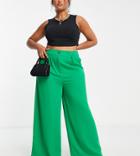 Lola May Plus Wide Leg Pants In Bright Green